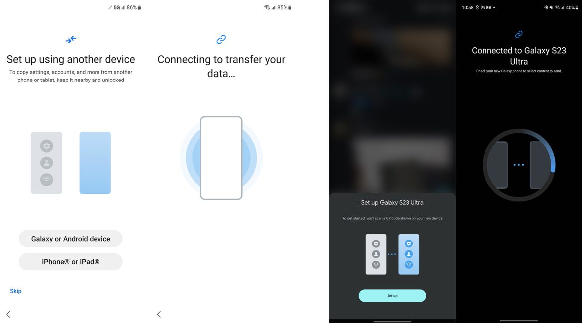 Configurer un Samsung Galaxy S23 Ultra avec une paire rapide