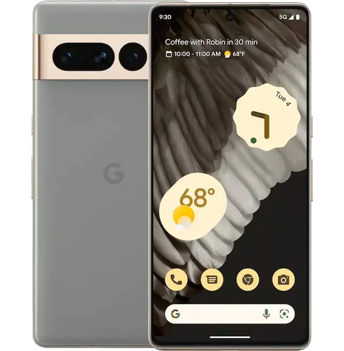 Un rendu officiel du coloris noisette du Google Pixel 7 Pro